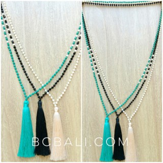 fashion necklace tassels bead crystal mix colorful wholesale alot free shipping